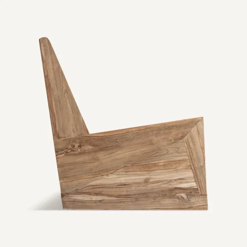 Fauteuil teck marron Vical Home — vue 3