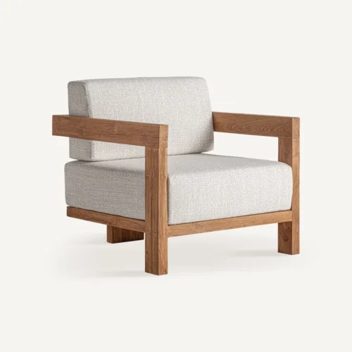 Fauteuil Testa beige et marron Vical Home