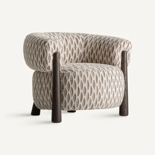 Fauteuil Tiffen tons neutres et wengé Vical Home