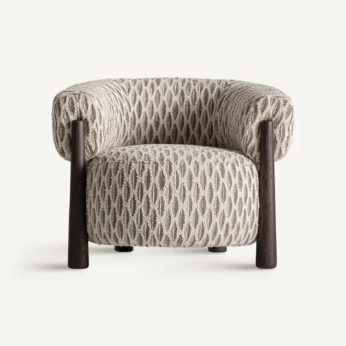 Fauteuil Tiffen tons neutres et wengé Vical Home — vue 2