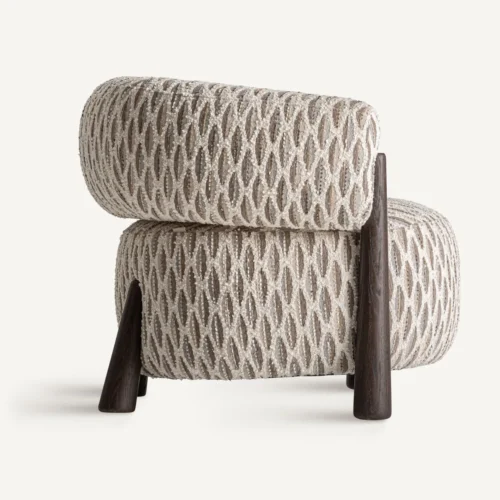 Fauteuil Tiffen tons neutres et wengé Vical Home — vue 3