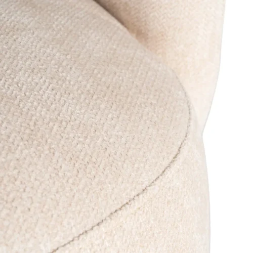 Fauteuil tissu crème piètement bois d'hévéa Ixia 73 cm — vue 10