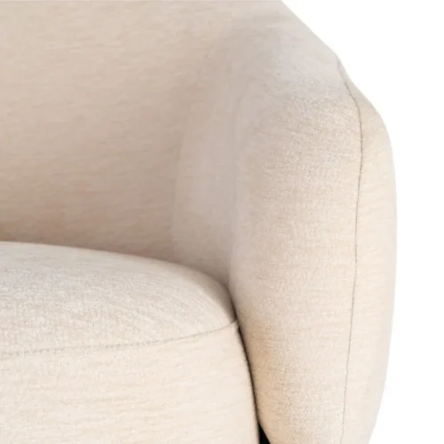 Fauteuil tissu crème structure en bois Ixia 77 cm — vue 6