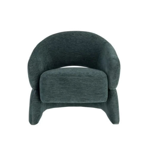 Fauteuil tissu vert structure en bois Ixia 77 cm — vue 10