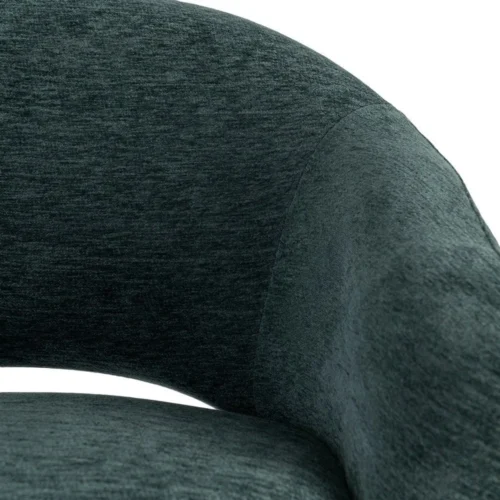 Fauteuil tissu vert structure en bois Ixia 77 cm — vue 4