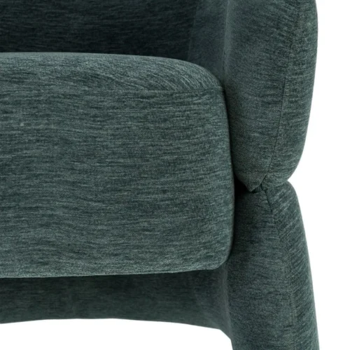 Fauteuil tissu vert structure en bois Ixia 77 cm — vue 7