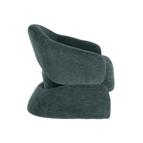 Fauteuil tissu vert structure en bois Ixia 77 cm — vue 8