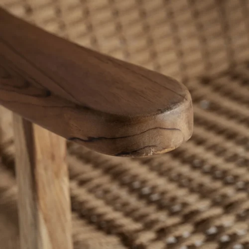 Fauteuil Vaduz teck et fibre naturelle Vical Home — vue 6