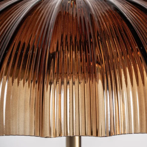 Lampadaire Amberis verre marron et acier doré Vical Home — vue 2