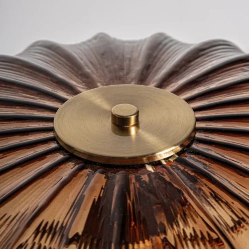Lampadaire Amberis verre marron et acier doré Vical Home — vue 3