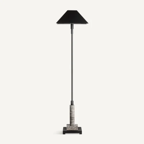 Lampadaire Atlas marbre gris et fer noir Vical Home