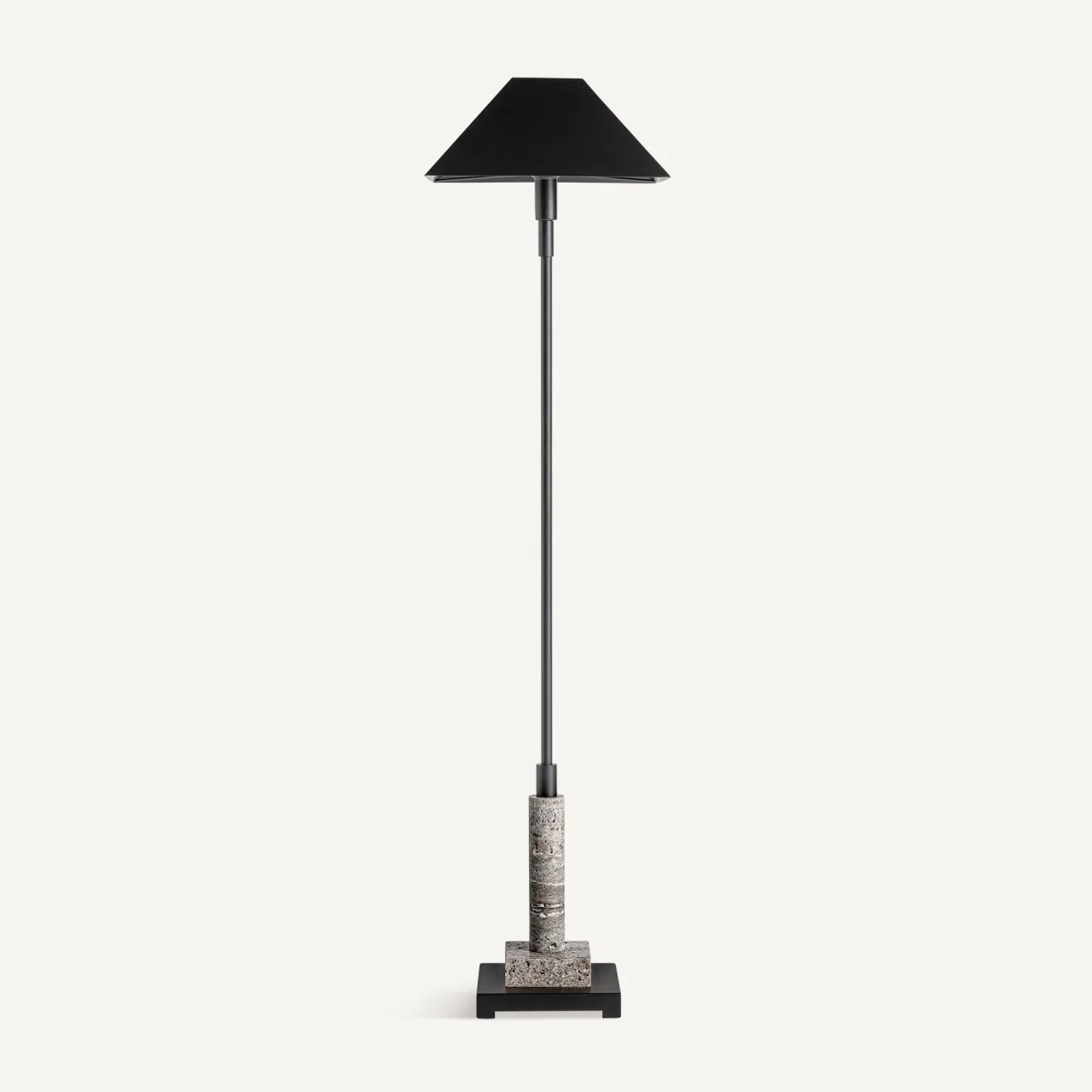 Lampadaire Atlas marbre gris et fer noir Vical Home