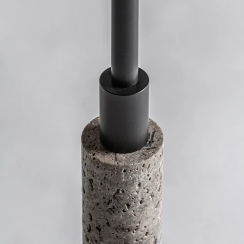 Lampadaire Atlas marbre gris et fer noir Vical Home — vue 3