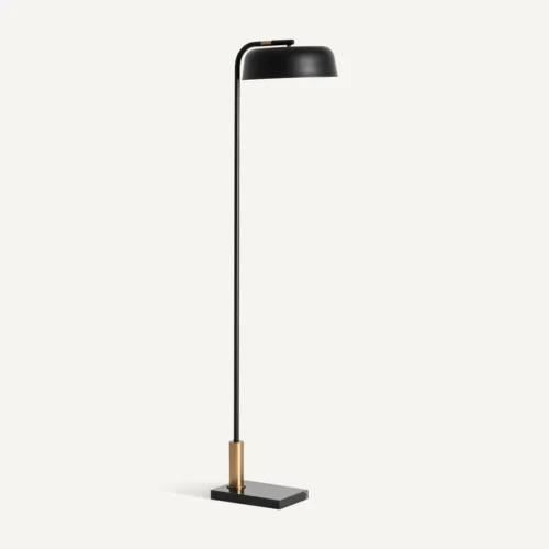Lampadaire Cint marbre noir et doré Vical Home