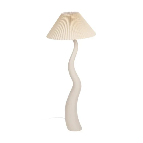 Lampadaire en céramique abat-jour en tissu Ixia 115 cm