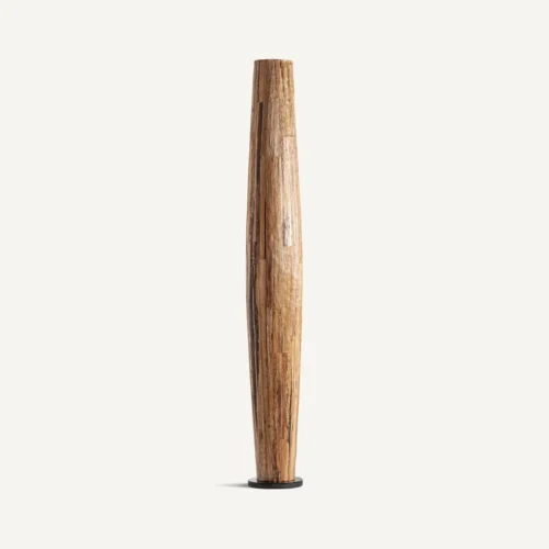 Lampadaire en fibre naturelle marron et résine 150 cm Vical Home