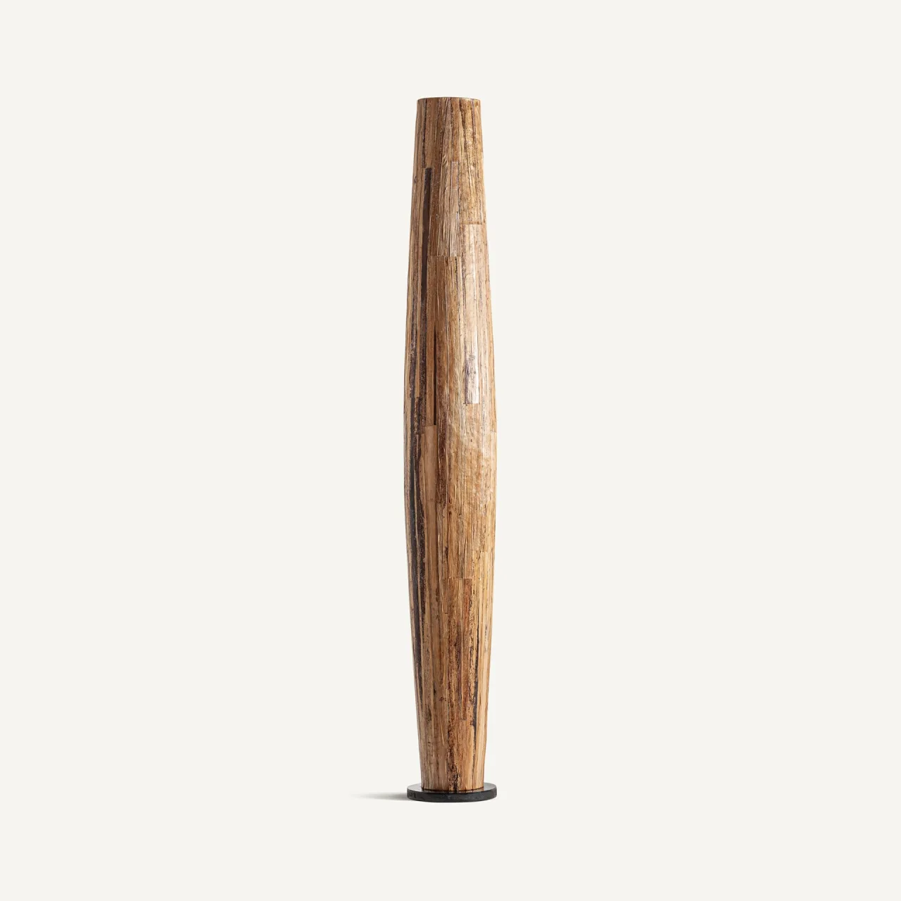 Lampadaire en fibre naturelle marron et résine 150 cm Vical Home