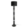 lampadaire en metal abat jour compact en lin ixia 154 cm noir 1