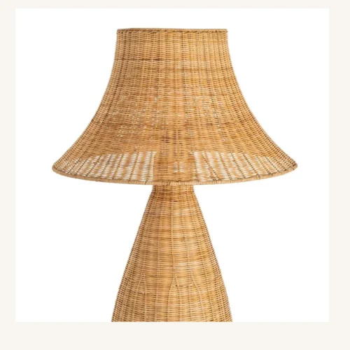 Lampadaire en rotin naturel piètement métal Ixia 118,5 cm — vue 2