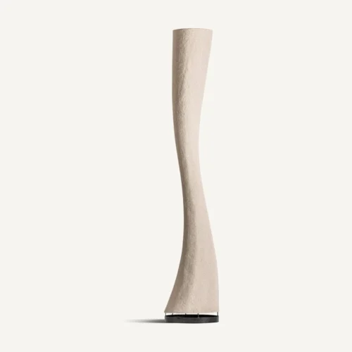 Lampadaire fibre naturelle crème et résine Vical Home