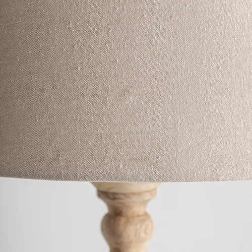 Lampadaire Heilbron manguier et coton beige Vical Home — vue 2