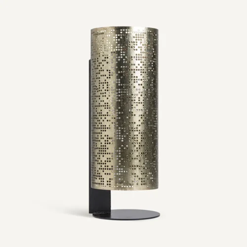 Lampadaire Jacquard acier doré 132 cm Vical Home