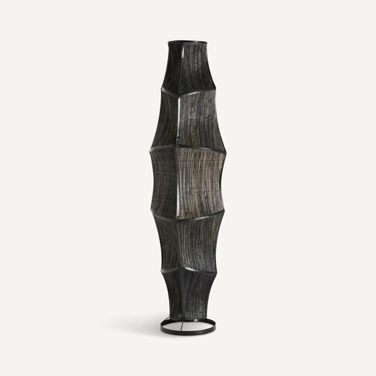 Lampadaire Lauzun fibre naturelle noire Vical Home