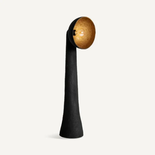 Lampadaire Lierop résine noire et doré 120 cm Vical Home