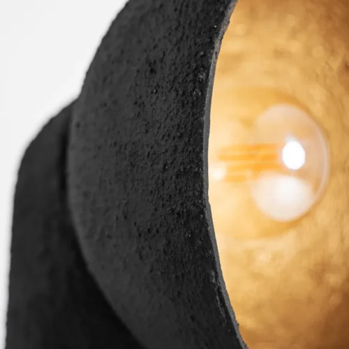 Lampadaire Lierop résine noire et doré 120 cm Vical Home — vue 3