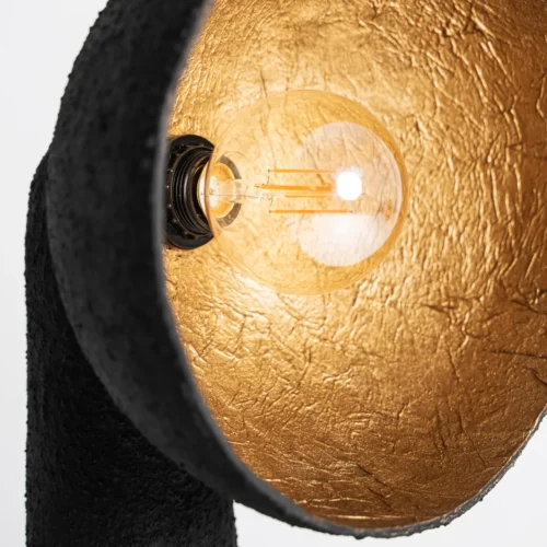 Lampadaire Lierop résine noire et doré 120 cm Vical Home — vue 5
