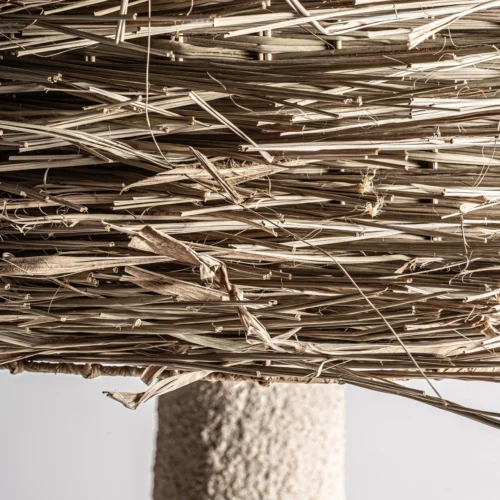 Lampadaire Nyland résine crème et herbe marine Vical Home — vue 2