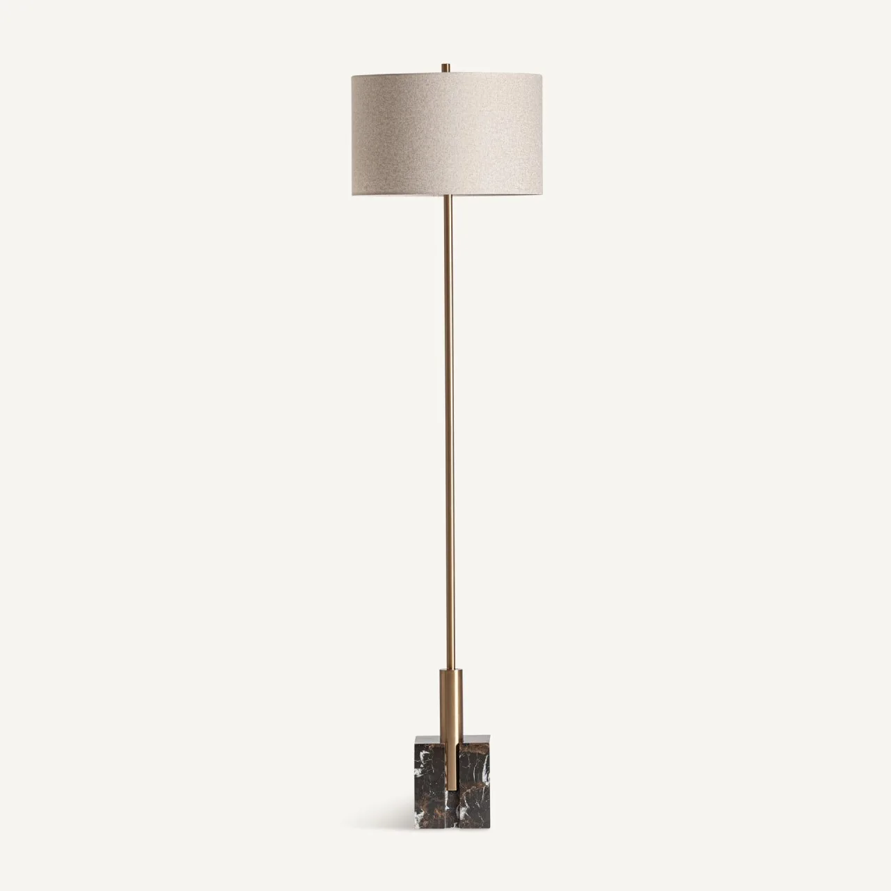 Lampadaire Saholy marbre foncé et doré Vical Home