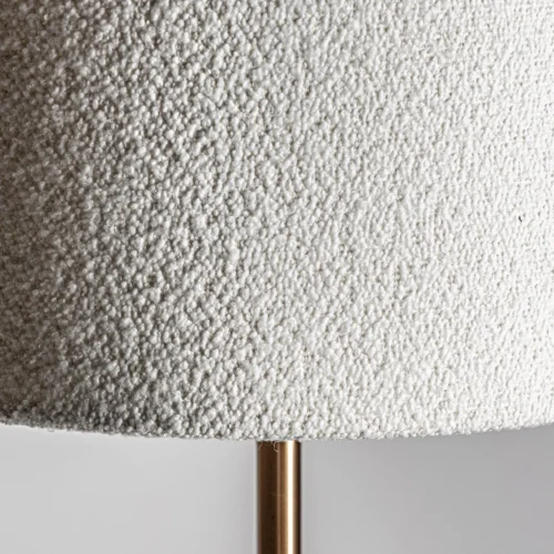 Lampadaire Saholy marbre noir et abat-jour blanc cassé Vical Home — vue 4