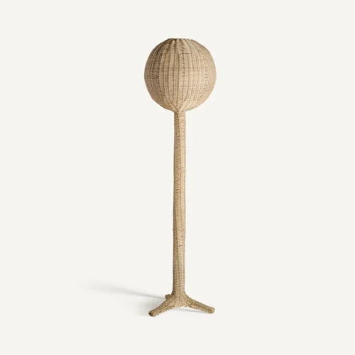 Lampadaire Sphere rotin brun clair Vical Home