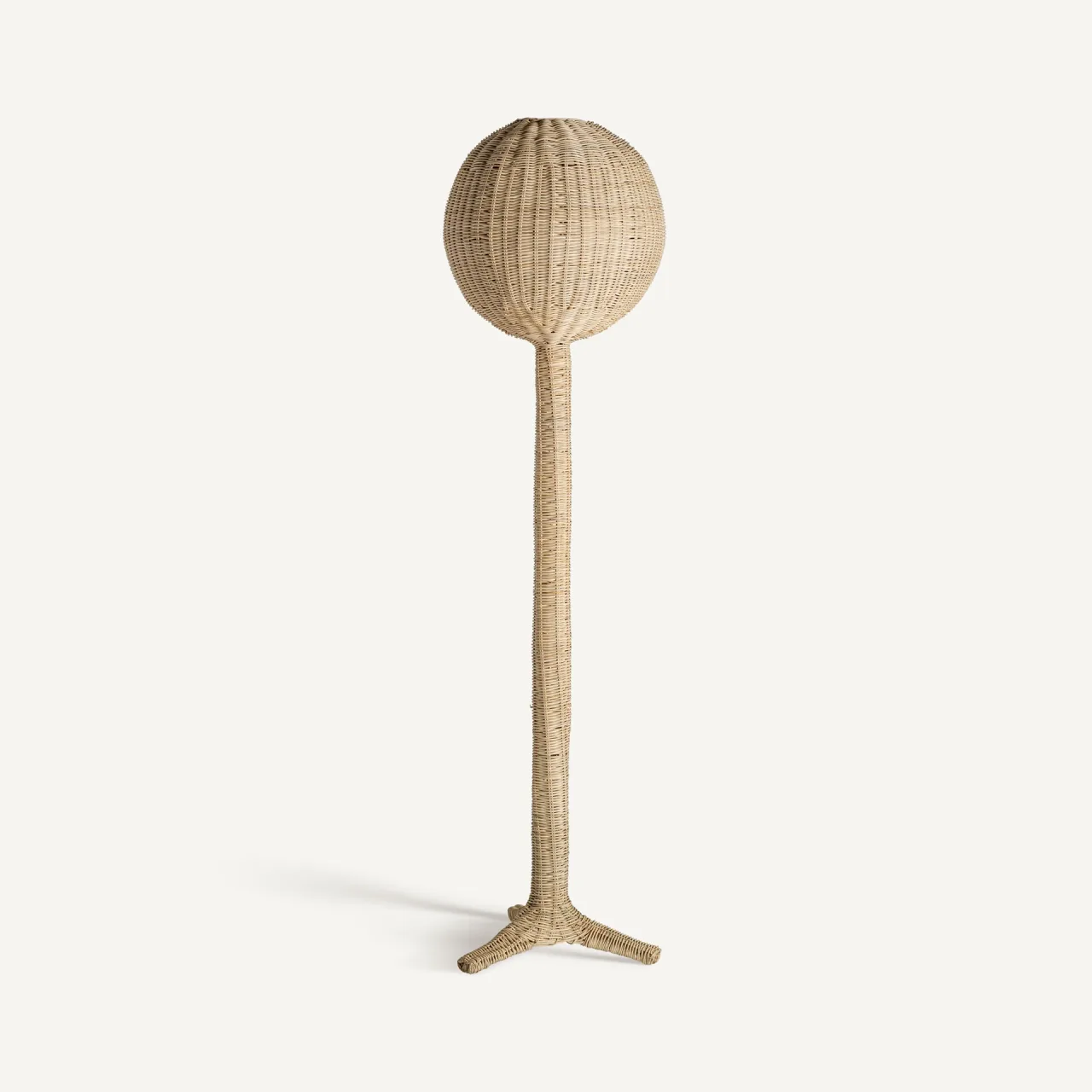 Lampadaire Sphere rotin brun clair Vical Home