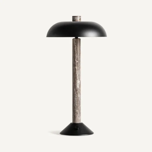 Lampe à poser Balhsa marbre gris et noir mat Vical Home