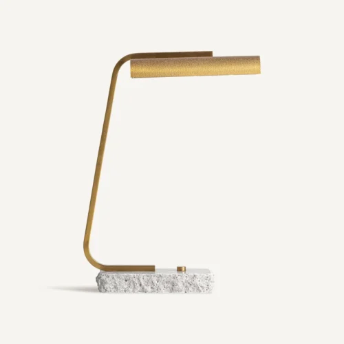 Lampe à poser Banshe marbre gris et doré Vical Home
