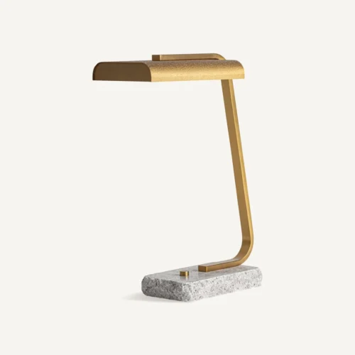 Lampe à poser Banshe marbre gris et doré Vical Home — vue 2