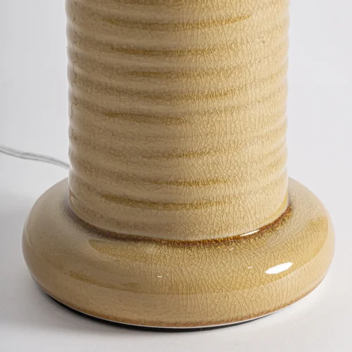 Lampe à poser Blanes céramique ocre et lin Vical Home — vue 2