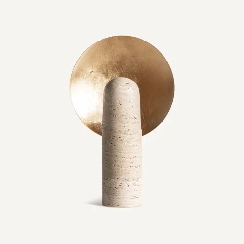 Lampe à poser Cieux marbre beige et doré Vical Home