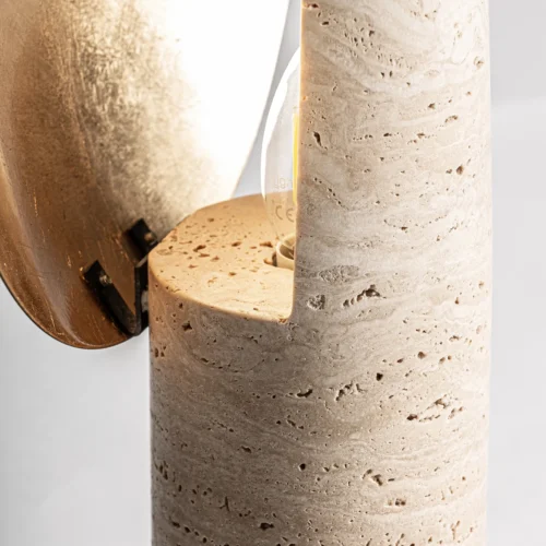 Lampe à poser Cieux marbre beige et doré Vical Home — vue 2