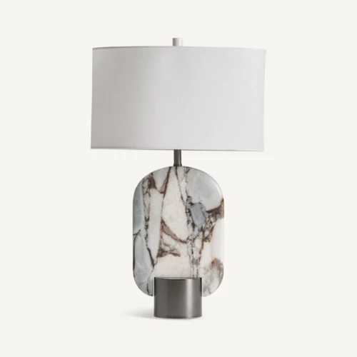 Lampe à poser Dilash marbre blanc et noir Vical Home