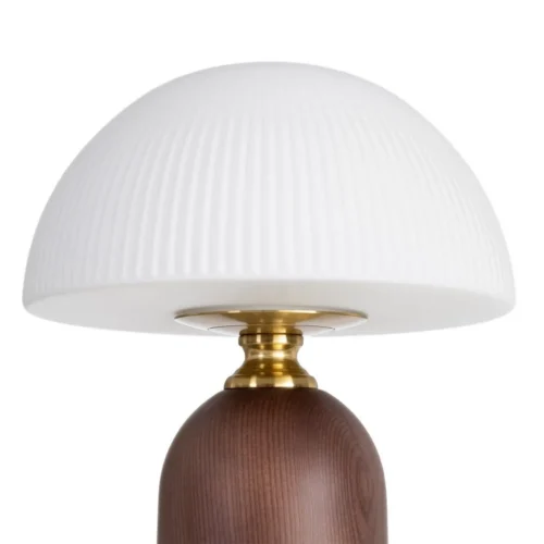 Lampe à poser en bois de frêne abat-jour en verre Ixia 38 cm — vue 4