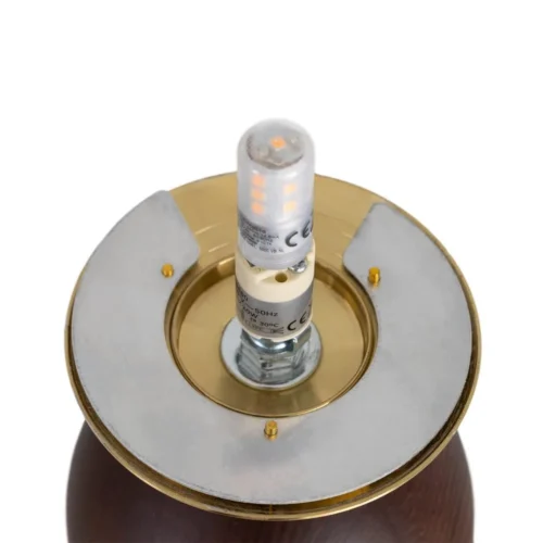 Lampe à poser en bois de frêne abat-jour en verre Ixia 38 cm — vue 6
