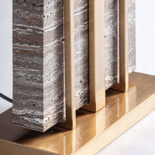 Lampe à poser Gia marbre gris et doré Vical Home — vue 2