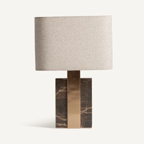 Lampe à poser Helie marbre et fibre naturelle Vical Home