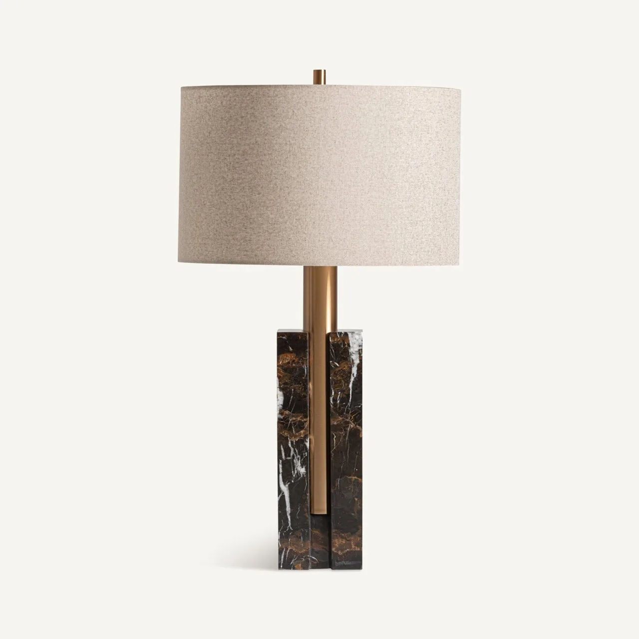 Lampe à poser Helios marbre foncé et fer doré Vical Home