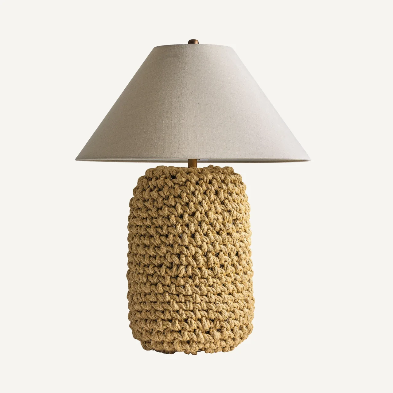 Lampe à poser Hellimer corde sable et lin beige Vical Home