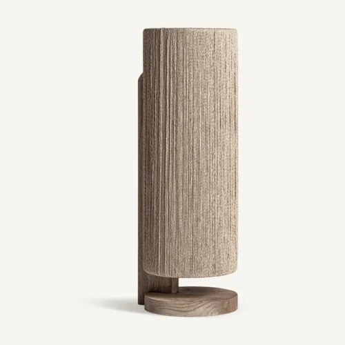 Lampe à poser Jacquard manguier et raphia Vical Home