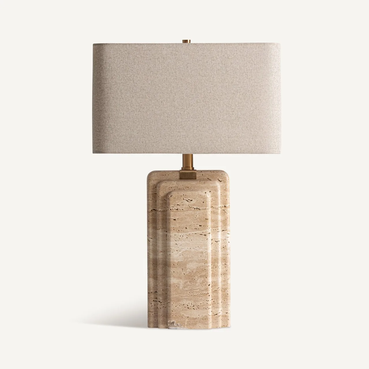 Lampe à poser Kandern marbre marron et fer doré Vical Home